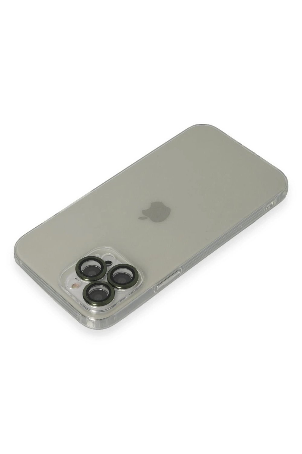 Mey İthalat®  iPhone 13 Pro Max Kılıf Luko Lens Silikon - Yeşil