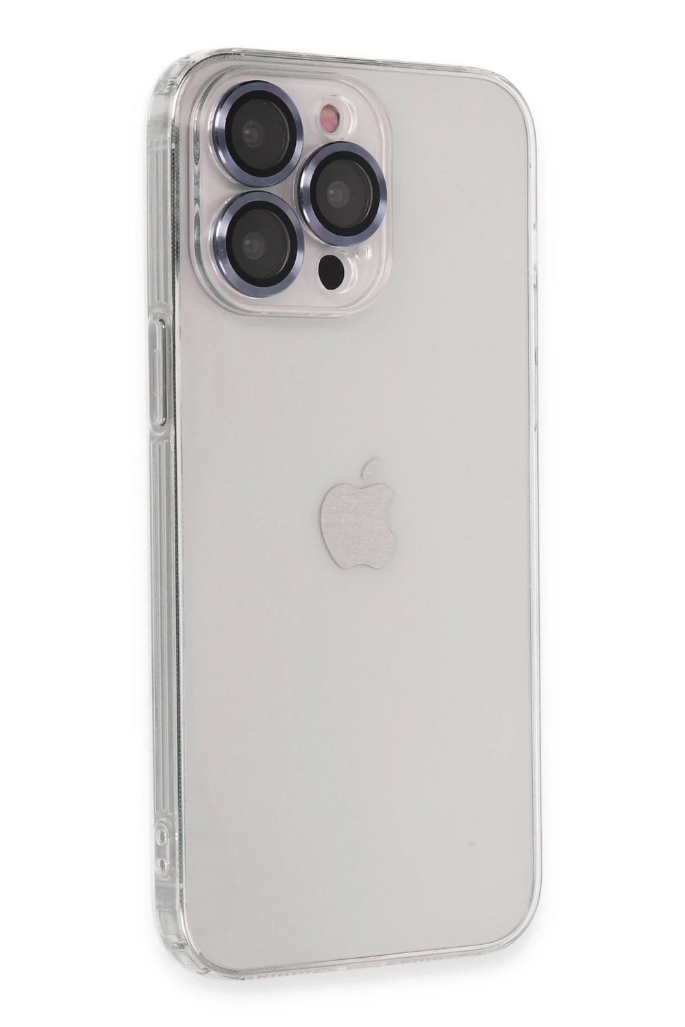 Mey İthalat®  iPhone 13 Pro Max Kılıf Luko Lens Silikon - Sierra Blue
