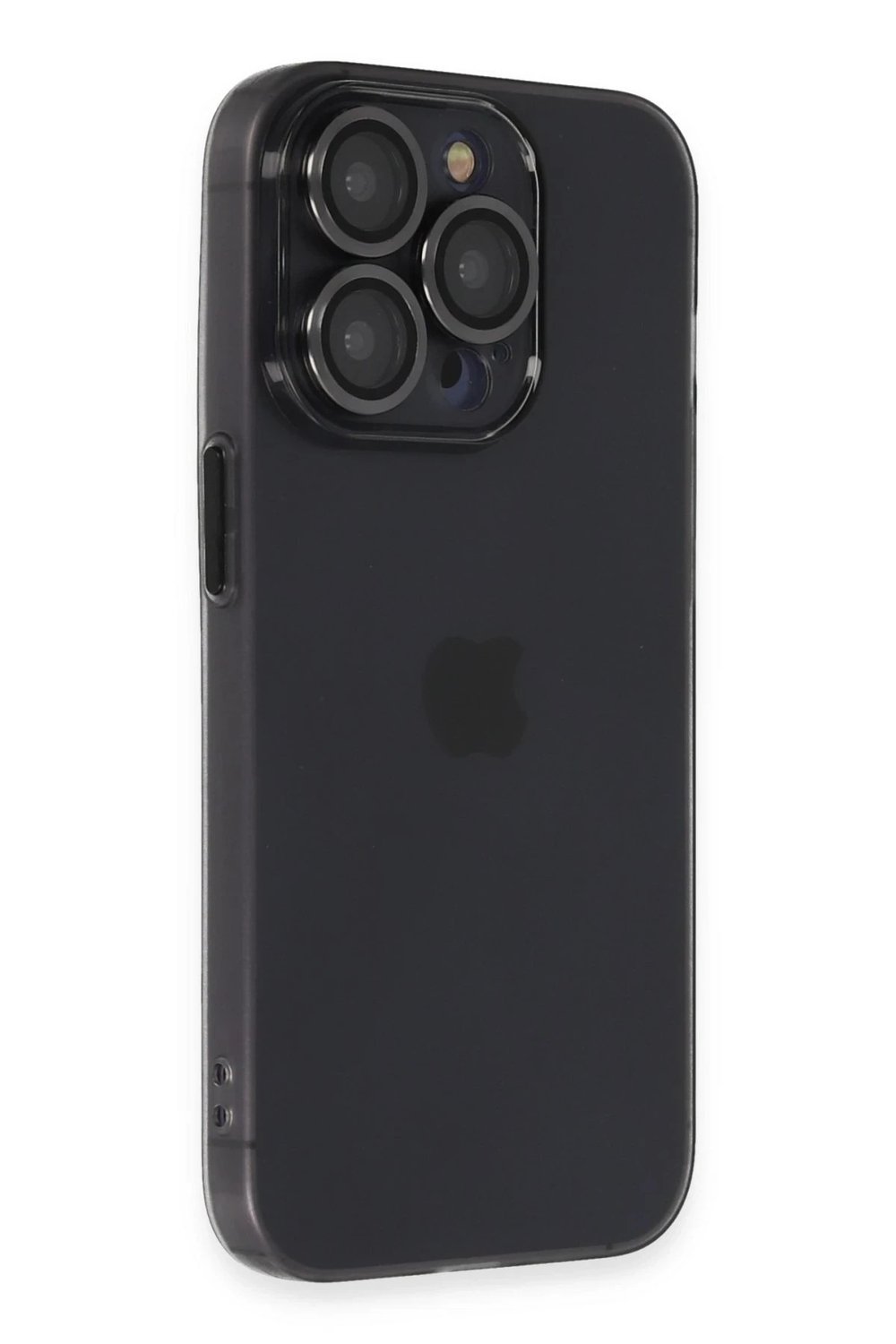 Mey İthalat®  iPhone 13 Pro Max Kılıf Luko Lens Silikon - Siyah