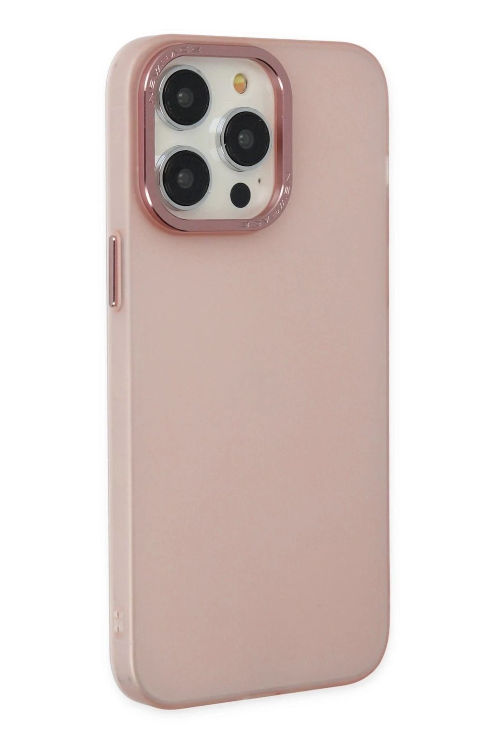 Mey İthalat®  iPhone 13 Pro Max Kılıf Modos Metal Kapak - Pembe