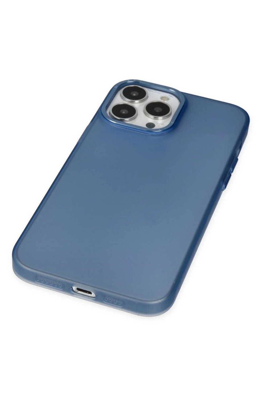 Mey İthalat®  iPhone 13 Pro Max Kılıf Modos Metal Kapak - Lacivert