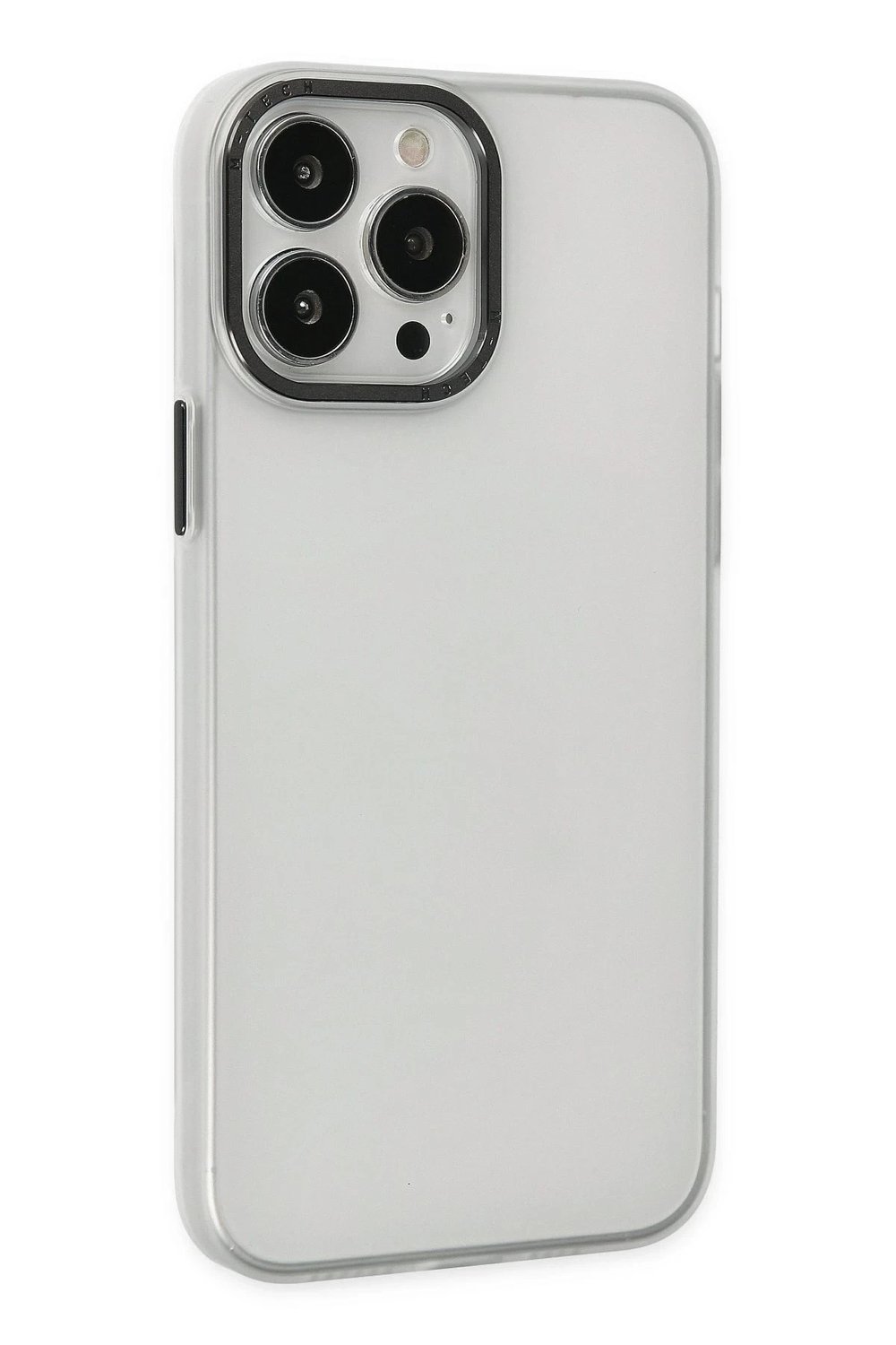 Mey İthalat®  iPhone 13 Pro Max Kılıf Modos Metal Kapak - Şeffaf