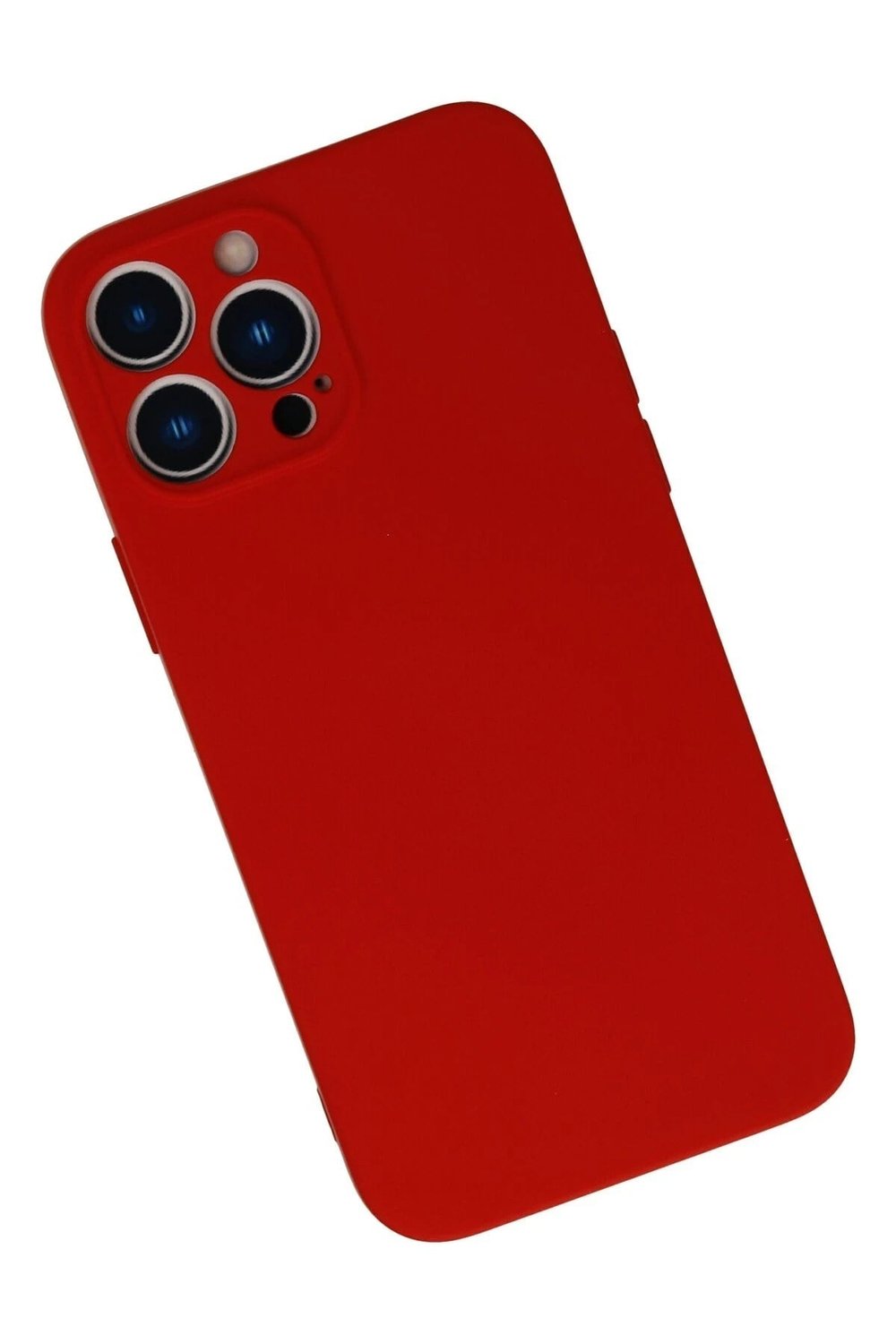 Mey İthalat®  iPhone 13 Pro Max Kılıf Nano içi Kadife Silikon - Kırmızı