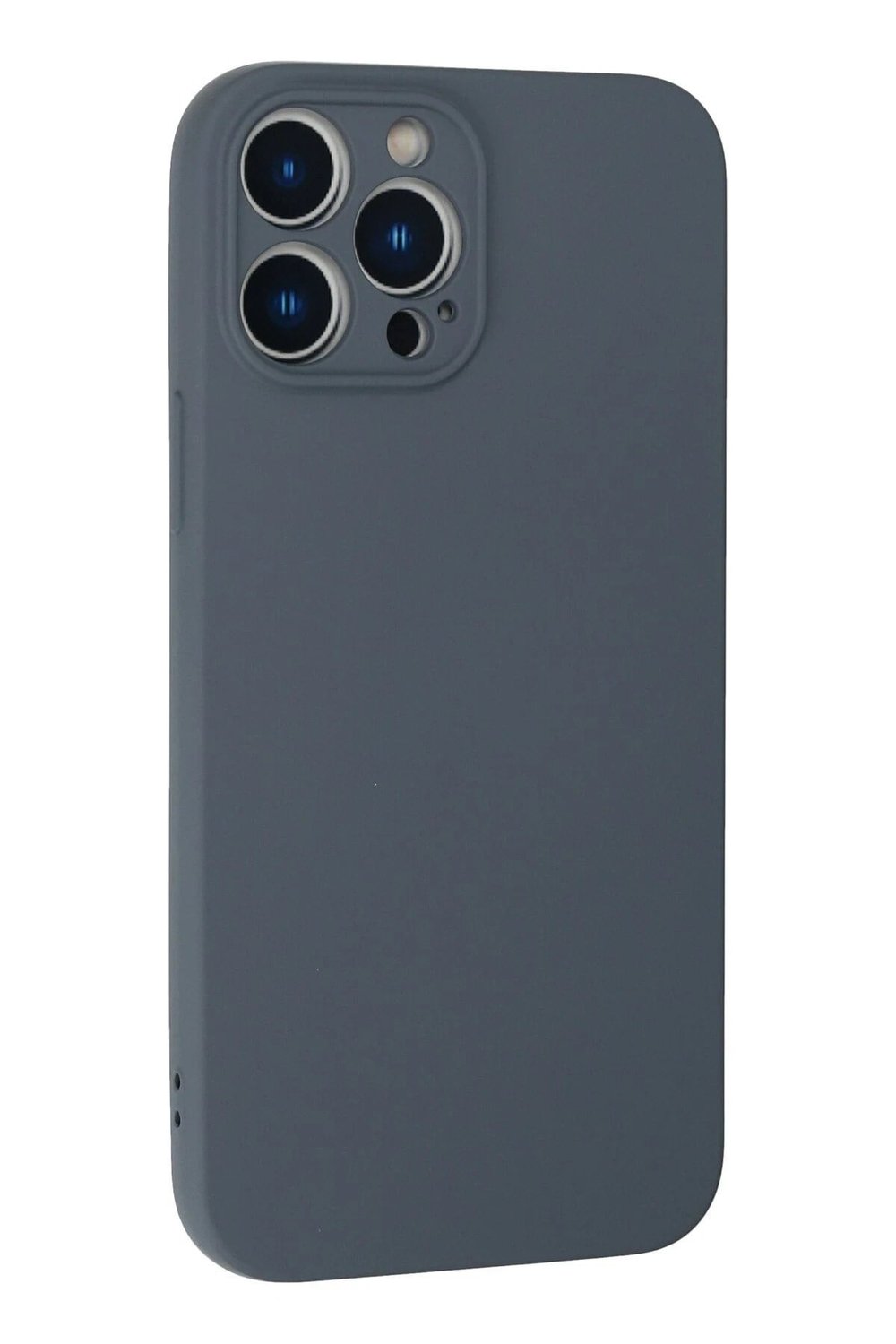Mey İthalat®  iPhone 13 Pro Max Kılıf Nano içi Kadife Silikon - Gri