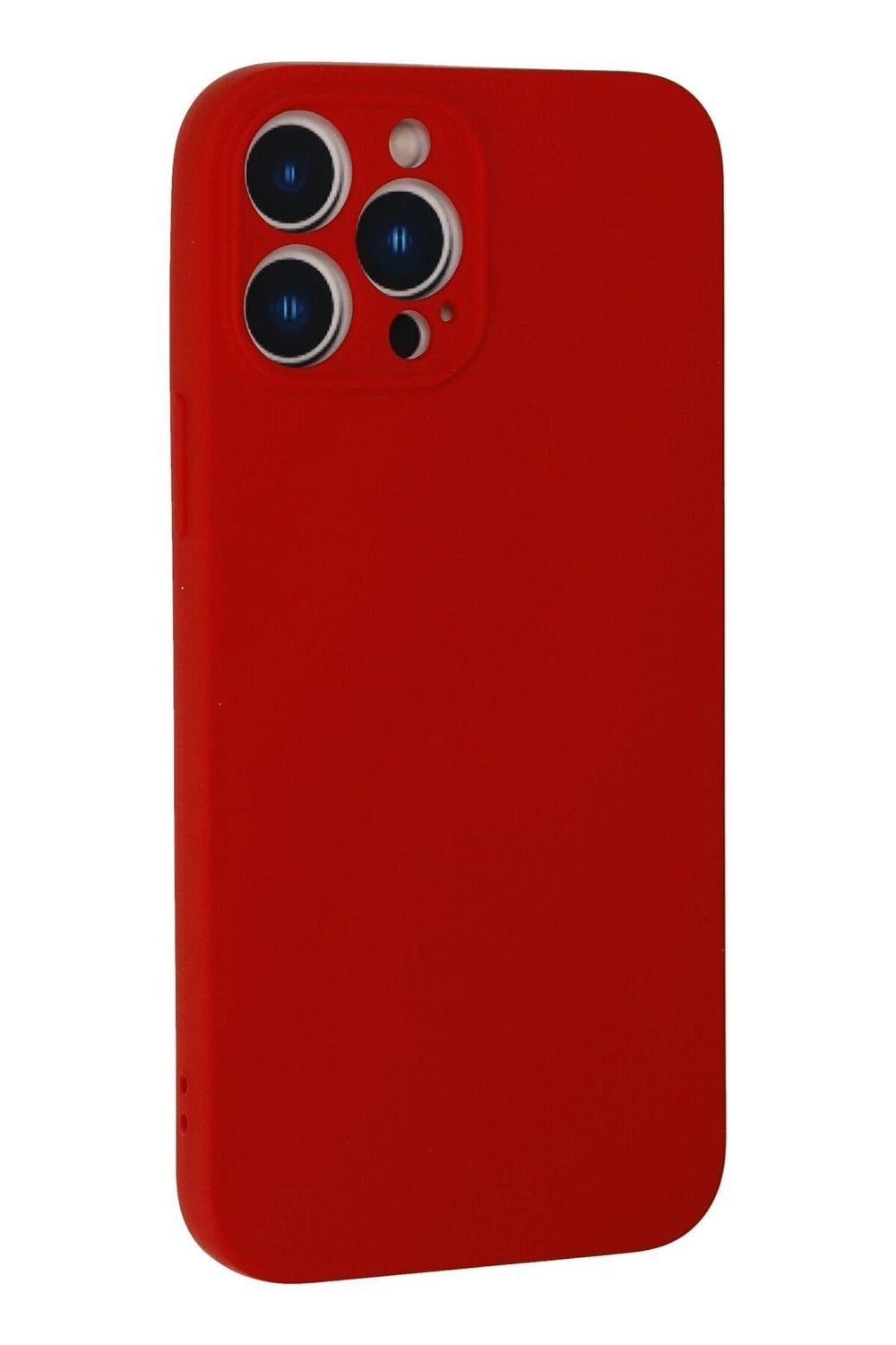 Mey İthalat®  iPhone 13 Pro Max Kılıf Nano içi Kadife Silikon - Kırmızı