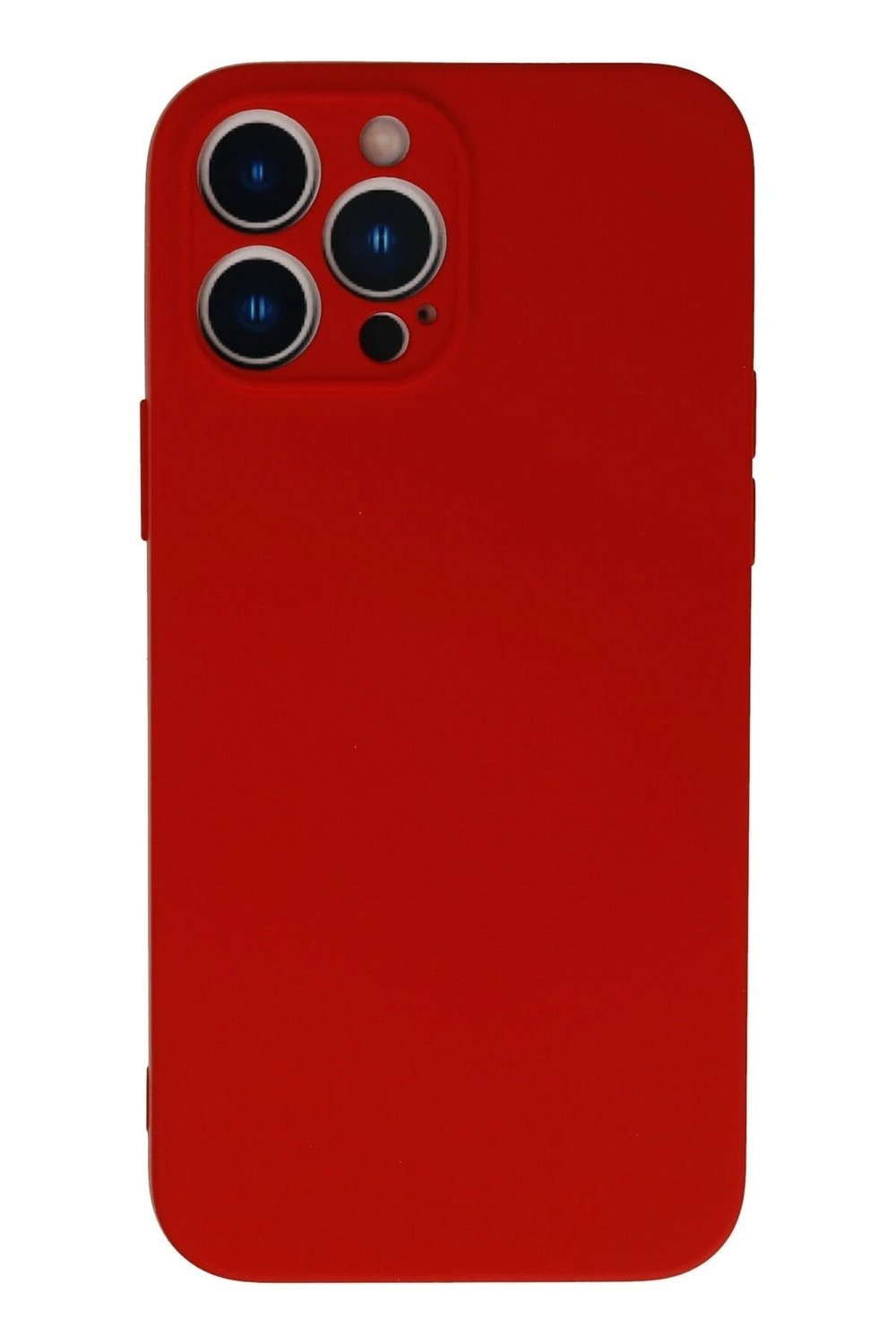 Mey İthalat®  iPhone 13 Pro Max Kılıf Nano içi Kadife Silikon - Kırmızı