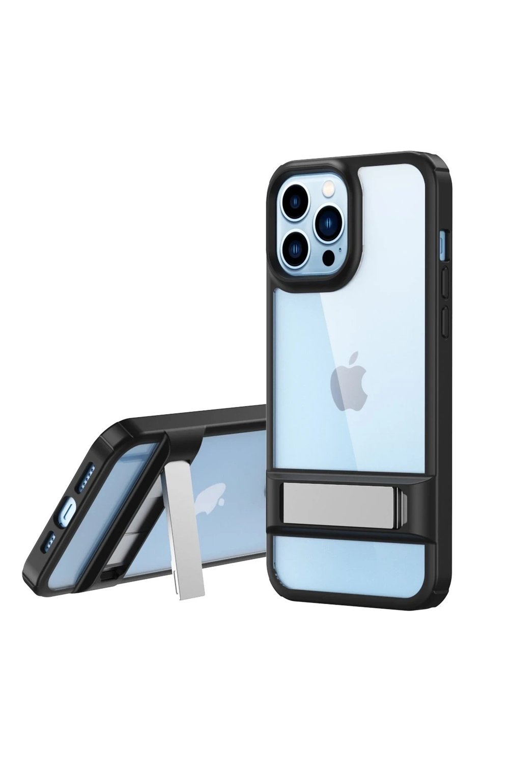 Mey İthalat®  iPhone 13 Pro Max Kılıf Rolet Stand Kapak - Siyah