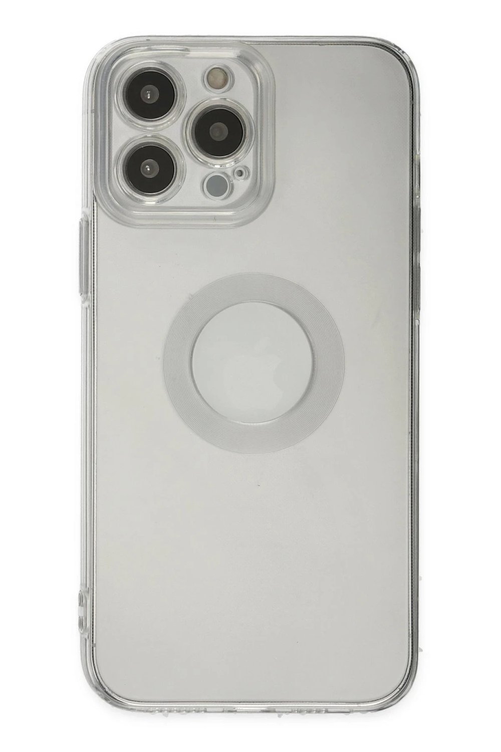 Mey İthalat®  iPhone 13 Pro Max Kılıf Santa Lens Silikon - Şeffaf