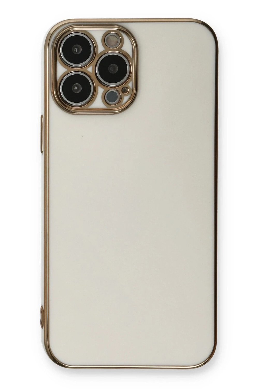 Mey İthalat®  iPhone 13 Pro Max Kılıf Volet Silikon - Beyaz