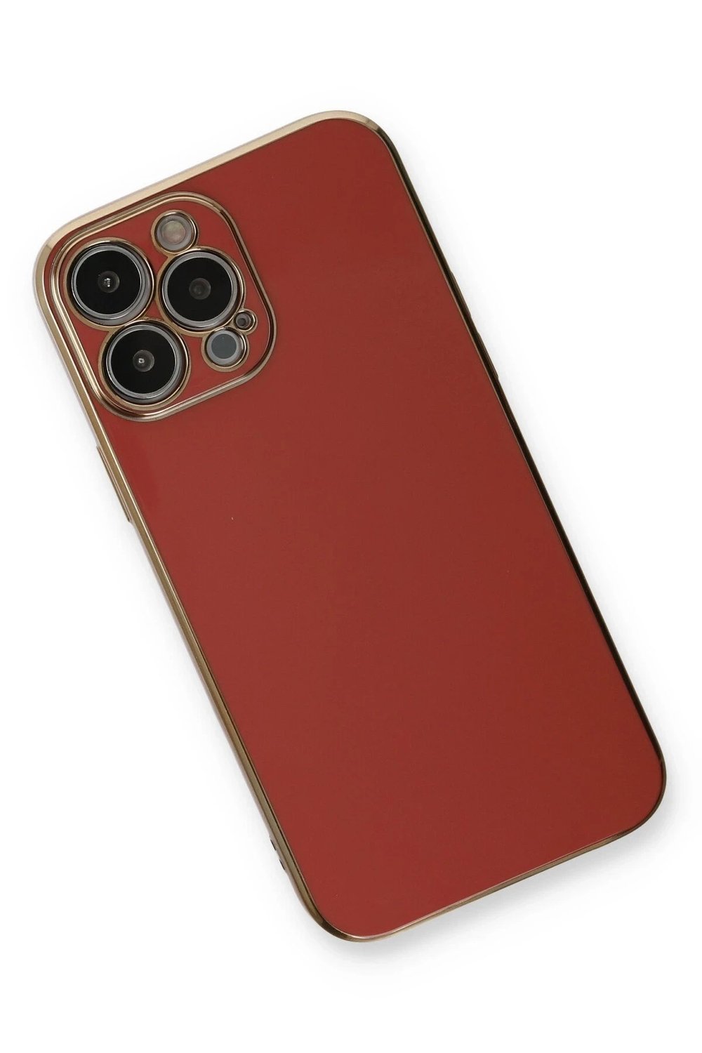 Mey İthalat®  iPhone 13 Pro Max Kılıf Volet Silikon - Kırmızı