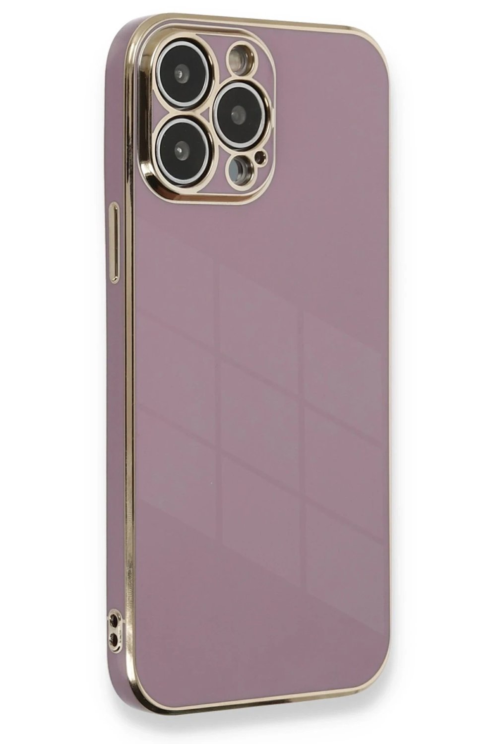 Mey İthalat®  iPhone 13 Pro Max Kılıf Volet Silikon - Mor