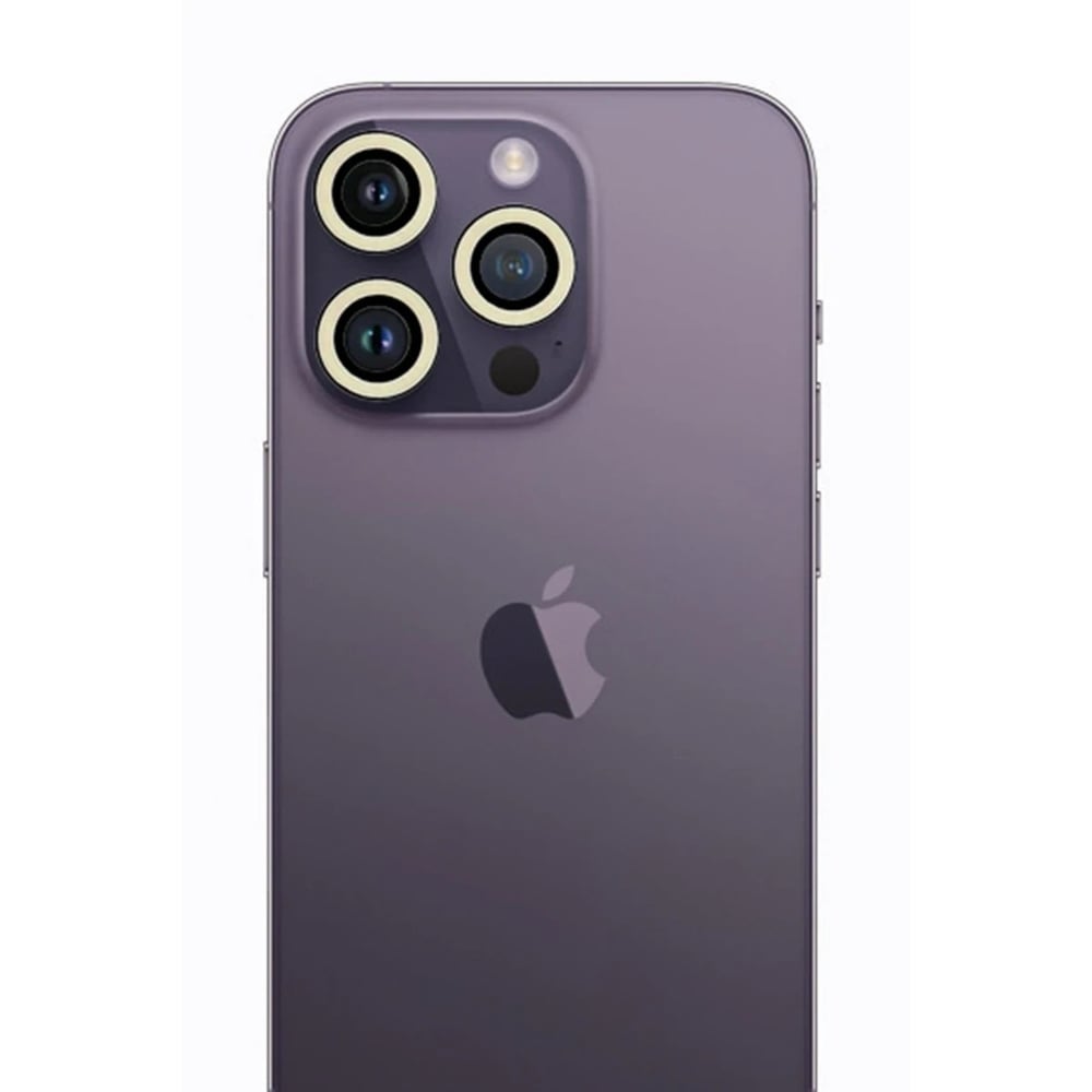Mey İthalat®  iPhone 13 Pro Max Neon Fosforlu Kamera Lens - Beyaz