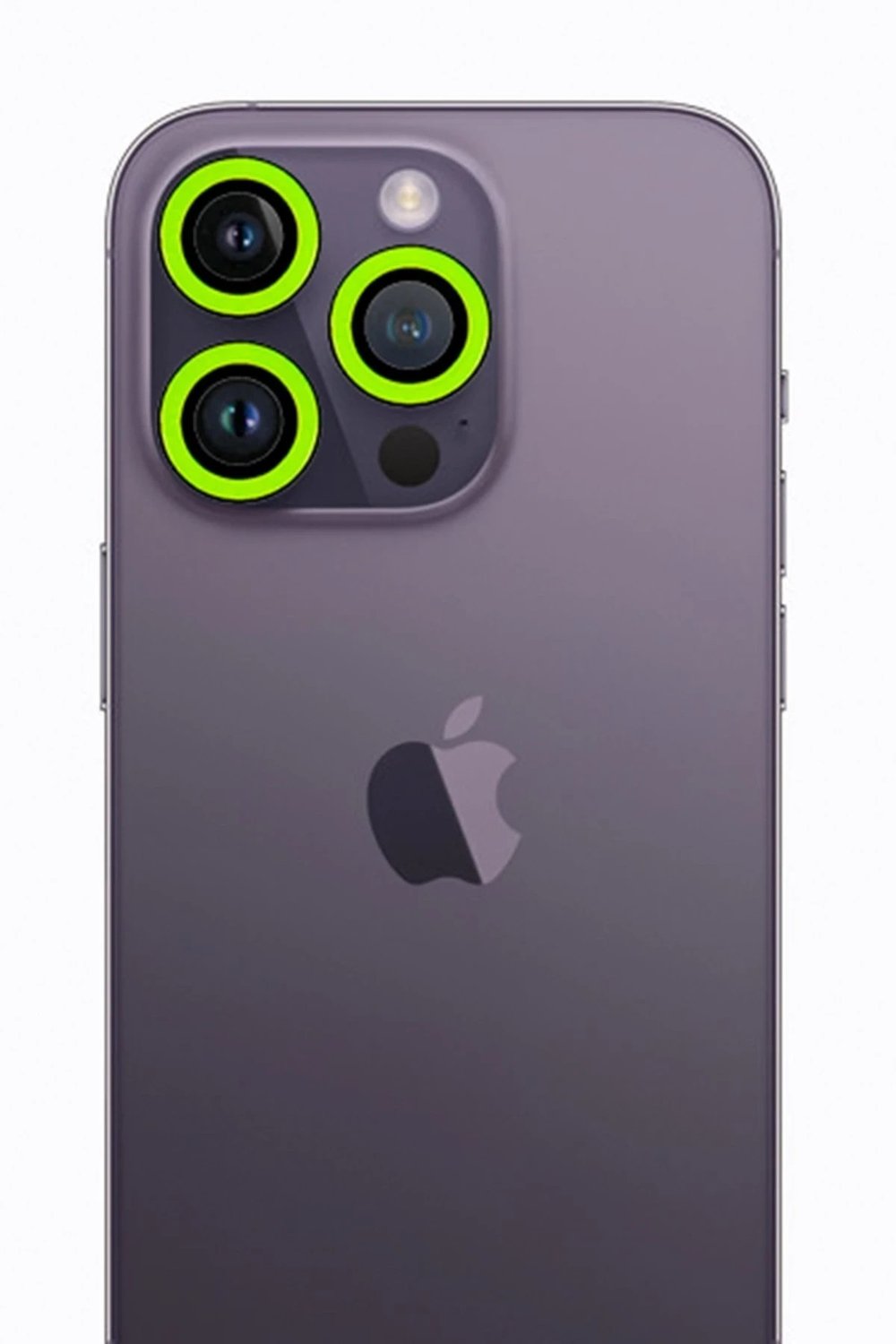 Mey İthalat®  iPhone 13 Pro Max Neon Fosforlu Kamera Lens - Yeşil