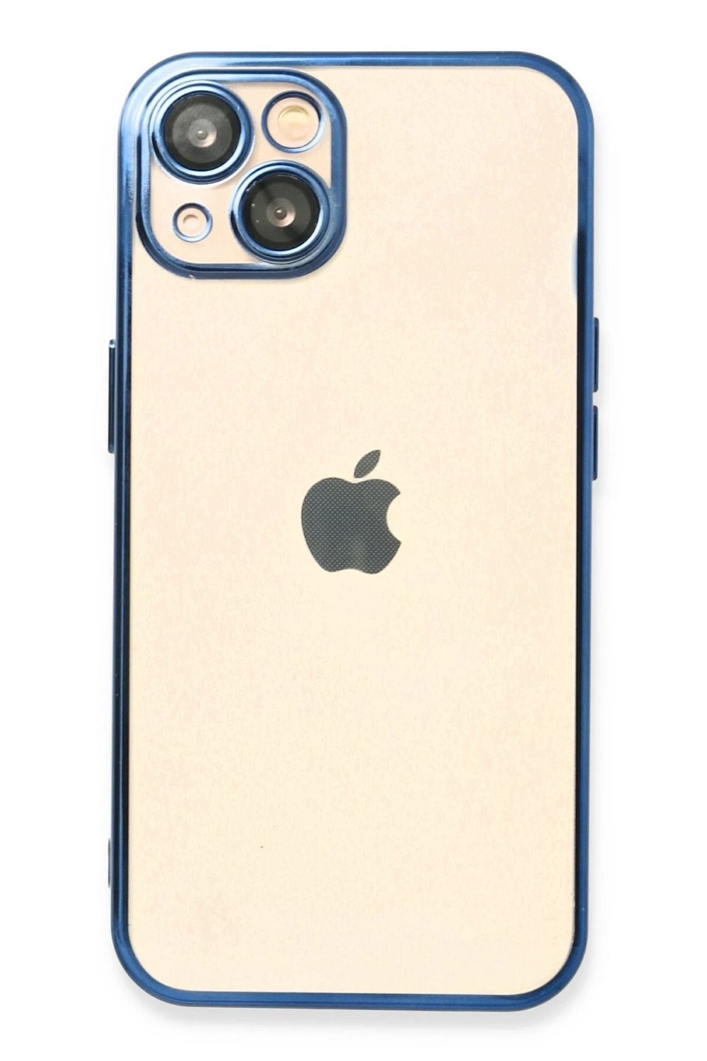 Mey İthalat®  iPhone 14 Kılıf  Lensli Silikon - Açık Mavi