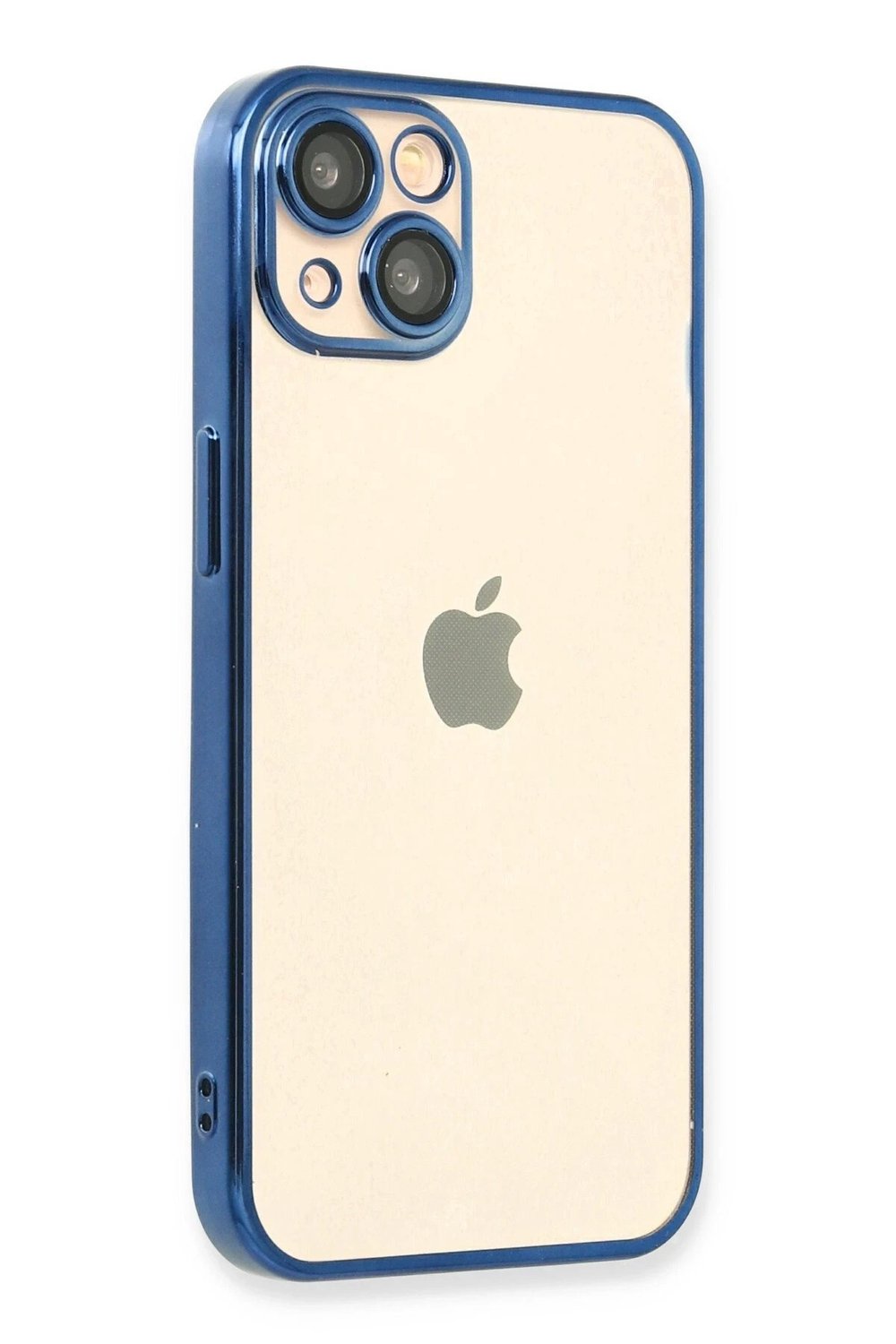 Mey İthalat®  iPhone 14 Kılıf  Lensli Silikon - Açık Mavi