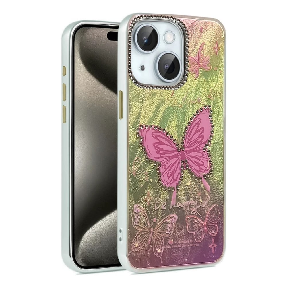 Mey İthalat®  iPhone 14 Kılıf Blade Aynalı Desenli Kapak - Desen 5