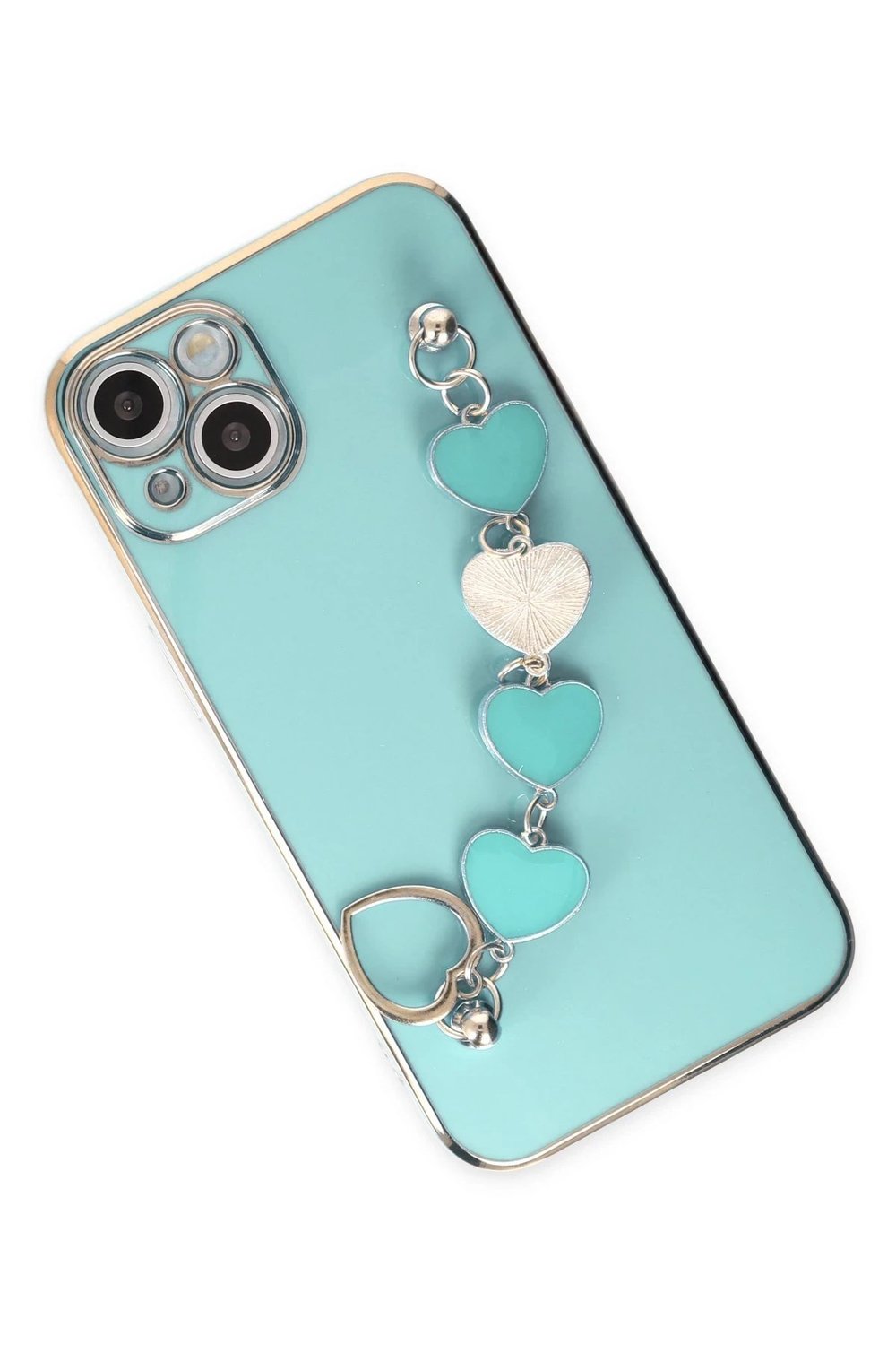 Mey İthalat®  iPhone 14 Kılıf Esila Silikon - Su Yeşili