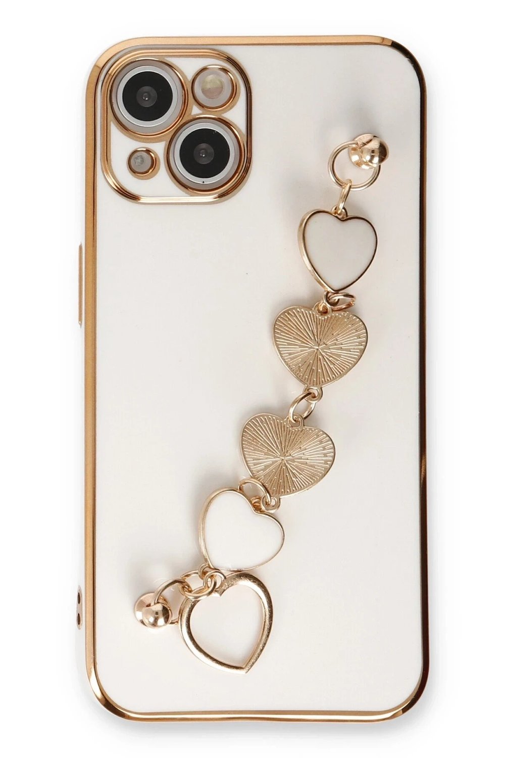 Mey İthalat®  iPhone 14 Kılıf Esila Silikon - Beyaz