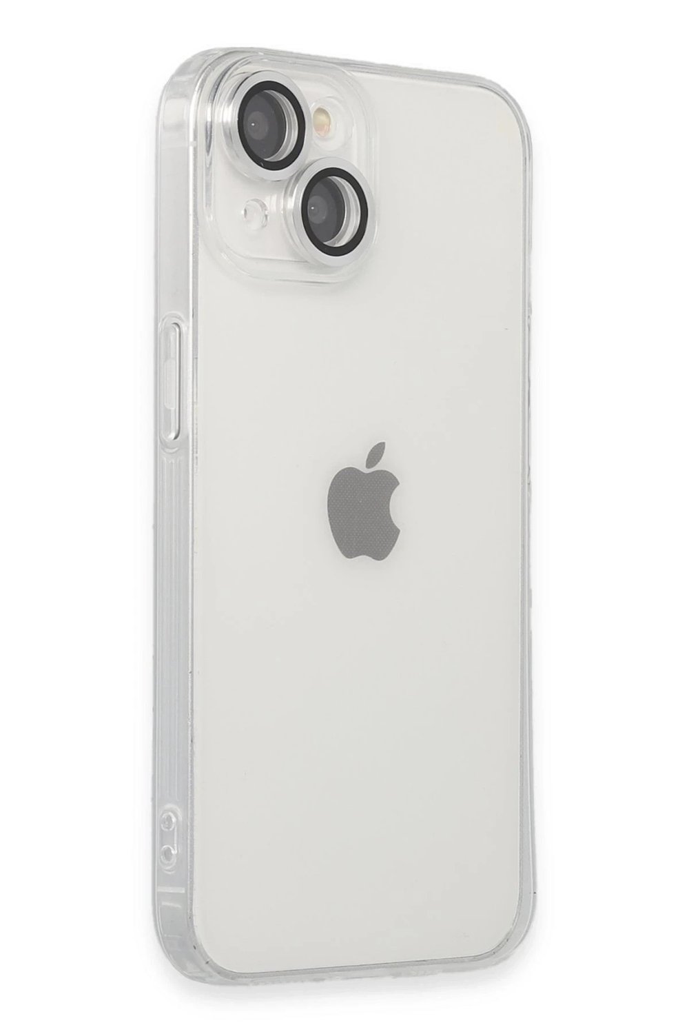Mey İthalat®  iPhone 14 Kılıf Luko Lens Silikon - Gümüş