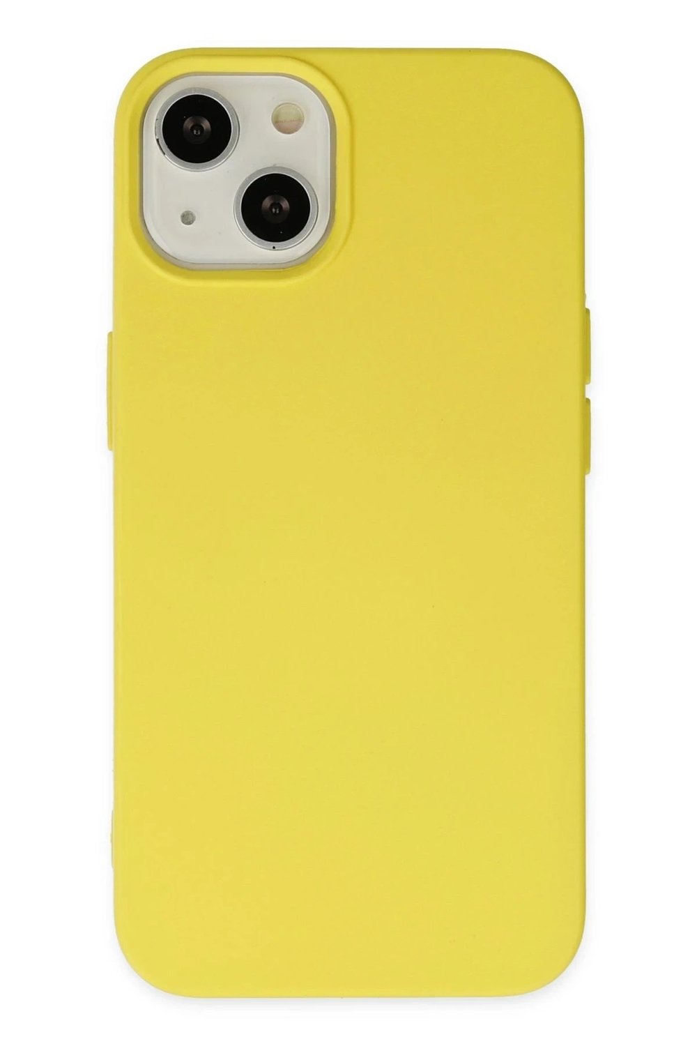 Mey İthalat®  iPhone 14 Kılıf Nano içi Kadife Silikon - Sarı