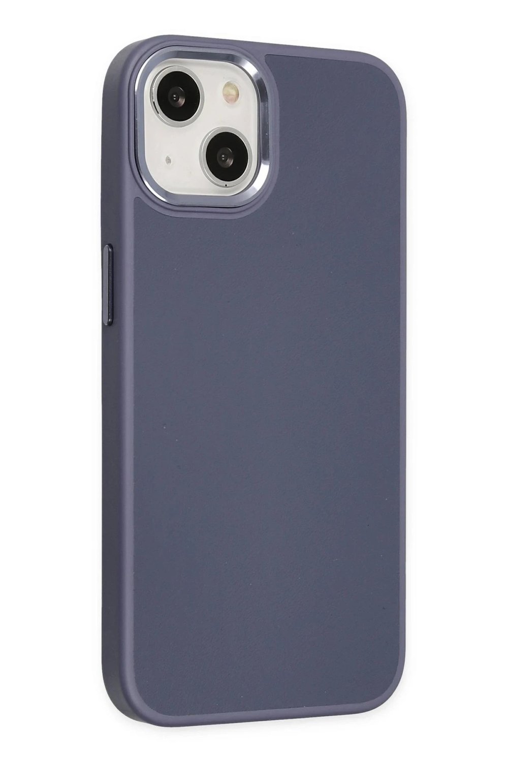 Mey İthalat®  iPhone 14 Plus Kılıf Asya Deri Silikon - Mor