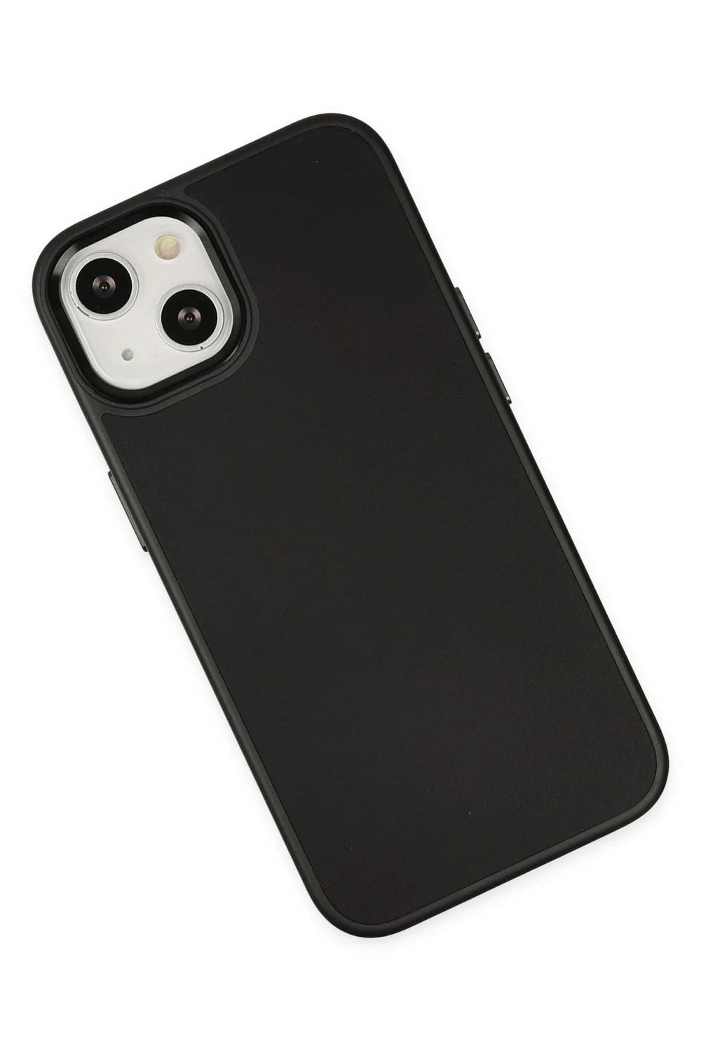 Mey İthalat®  iPhone 14 Plus Kılıf Asya Deri Silikon - Siyah