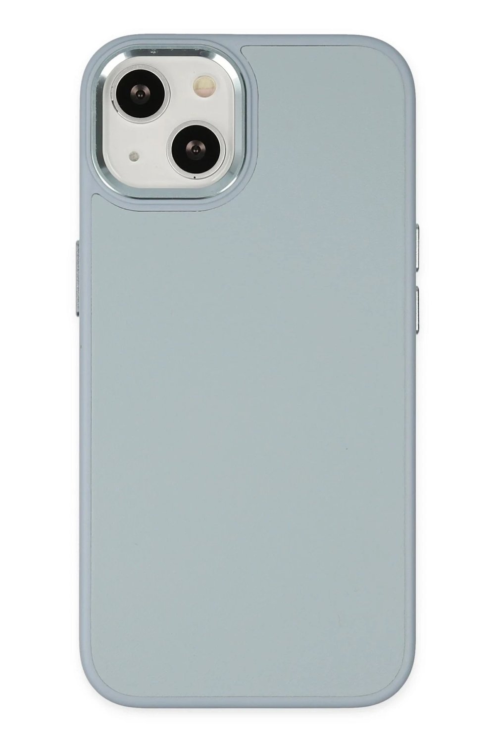 Mey İthalat®  iPhone 14 Plus Kılıf Asya Deri Silikon - Sierra Blue