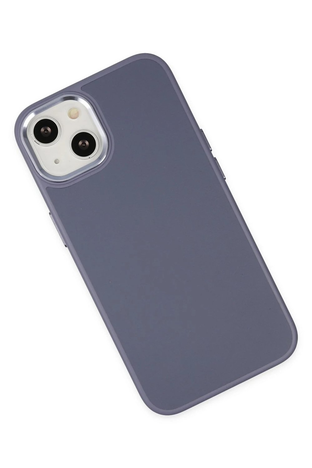 Mey İthalat®  iPhone 14 Plus Kılıf Asya Deri Silikon - Mor