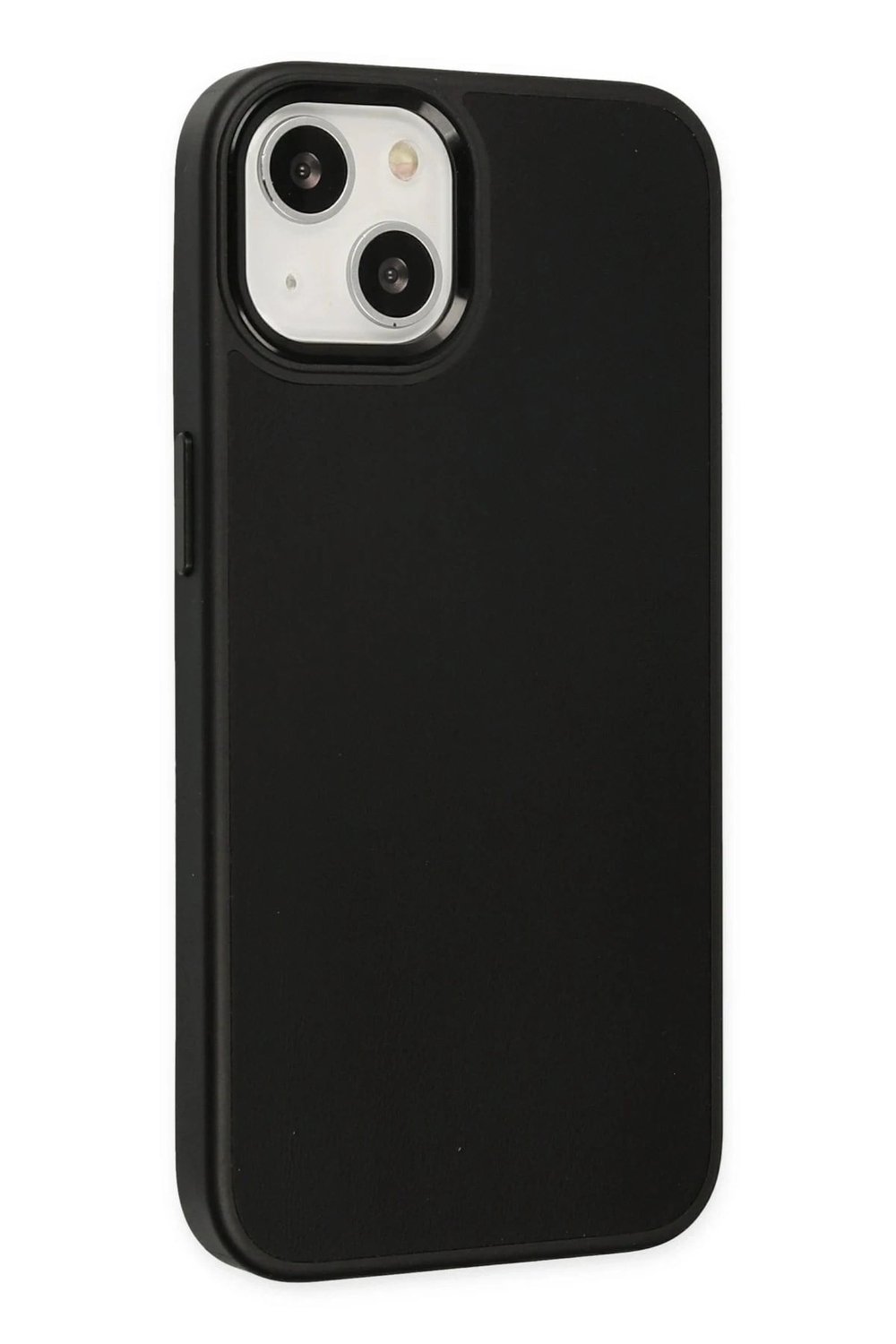 Mey İthalat®  iPhone 14 Plus Kılıf Asya Deri Silikon - Siyah