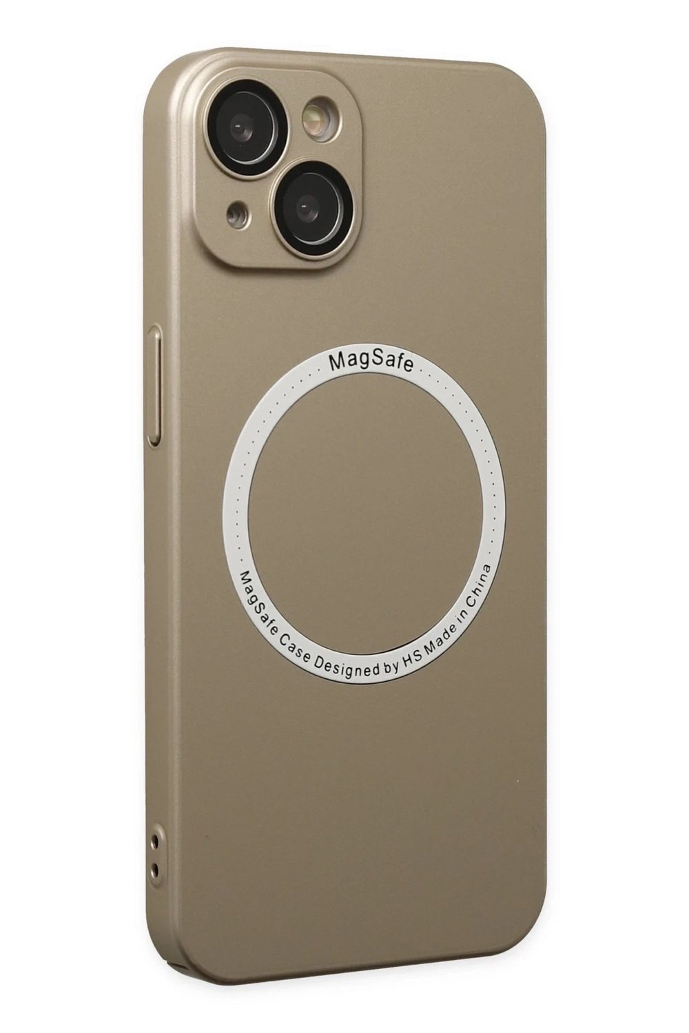 Mey İthalat®  iPhone 14 Plus Kılıf Jack Magneticsafe Lens Silikon - Gold