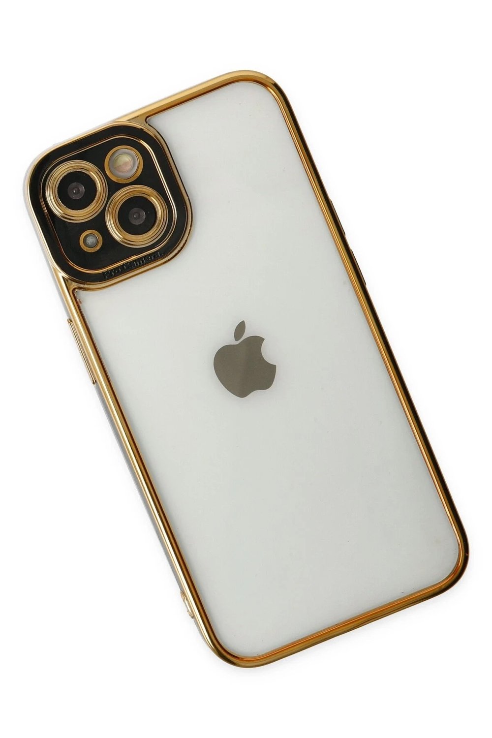 Mey İthalat®  iPhone 14 Plus Kılıf Liva Lens Silikon - Siyah