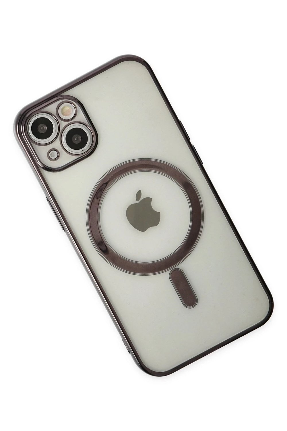 Mey İthalat®  iPhone 14 Plus Kılıf Magneticsafe Lazer Silikon - Siyah