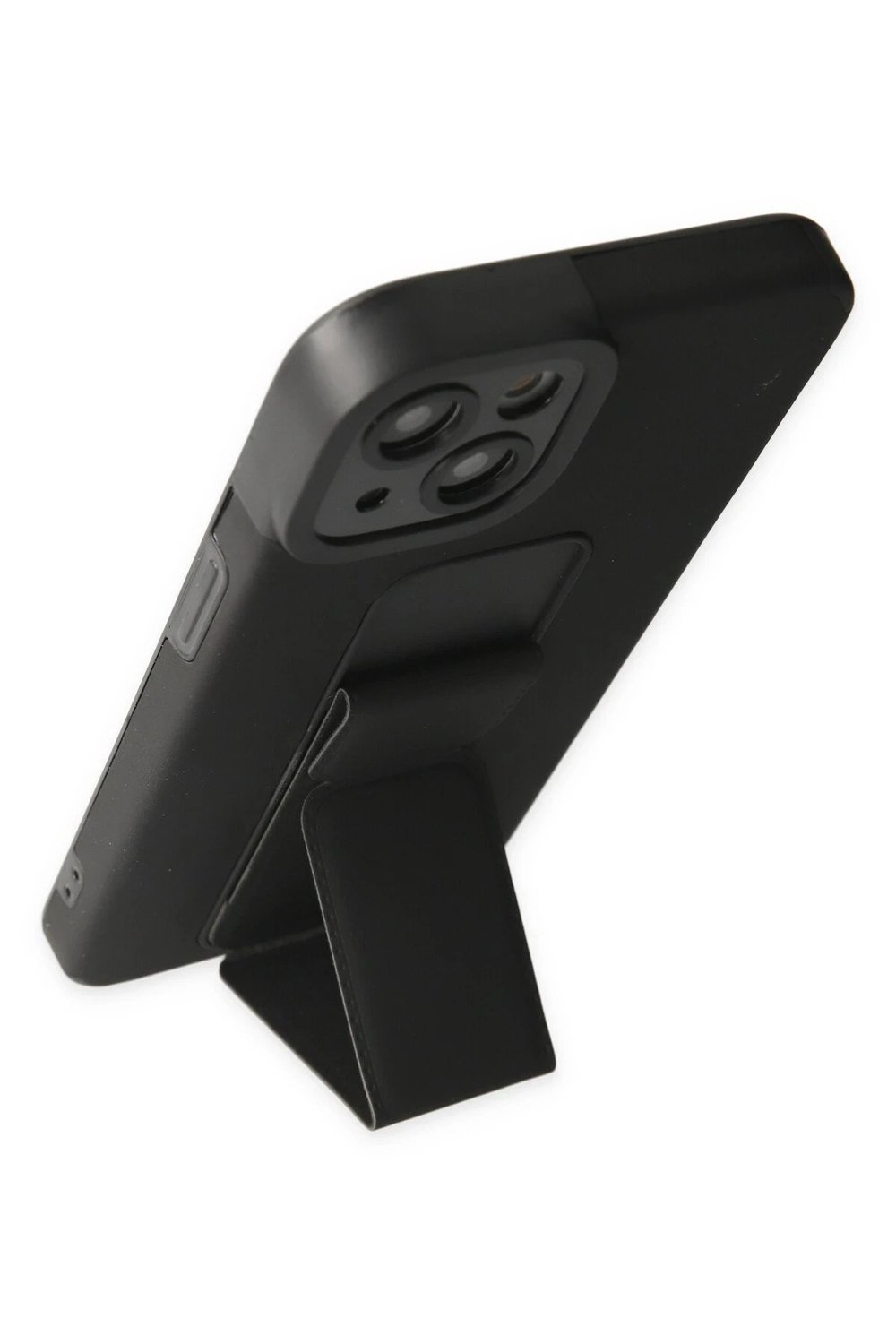 Mey İthalat®  iPhone 14 Plus Kılıf Mega Standlı Silikon - Siyah