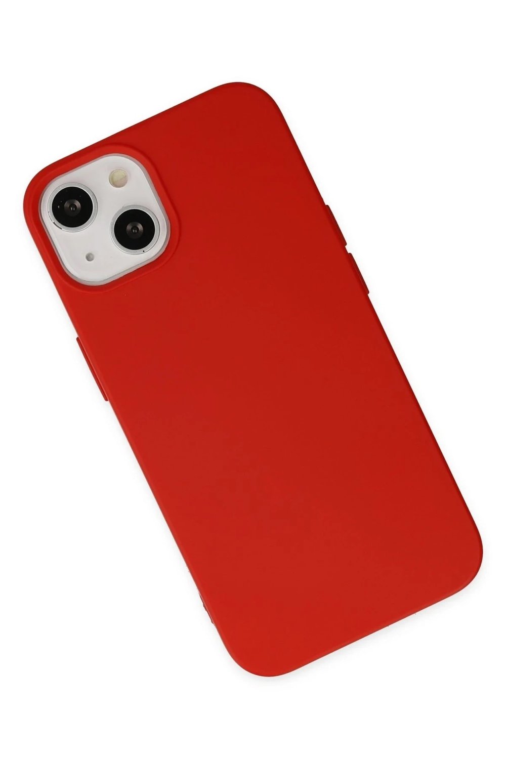 Mey İthalat®  iPhone 14 Plus Kılıf Nano içi Kadife Silikon - Kırmızı