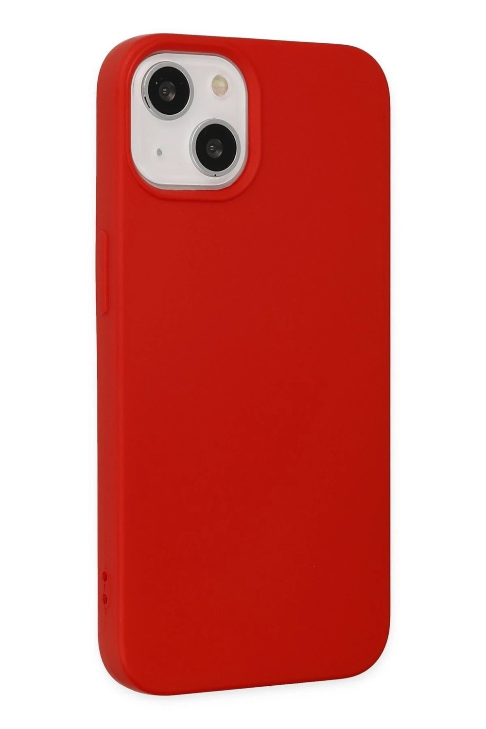 Mey İthalat®  iPhone 14 Plus Kılıf Nano içi Kadife Silikon - Kırmızı