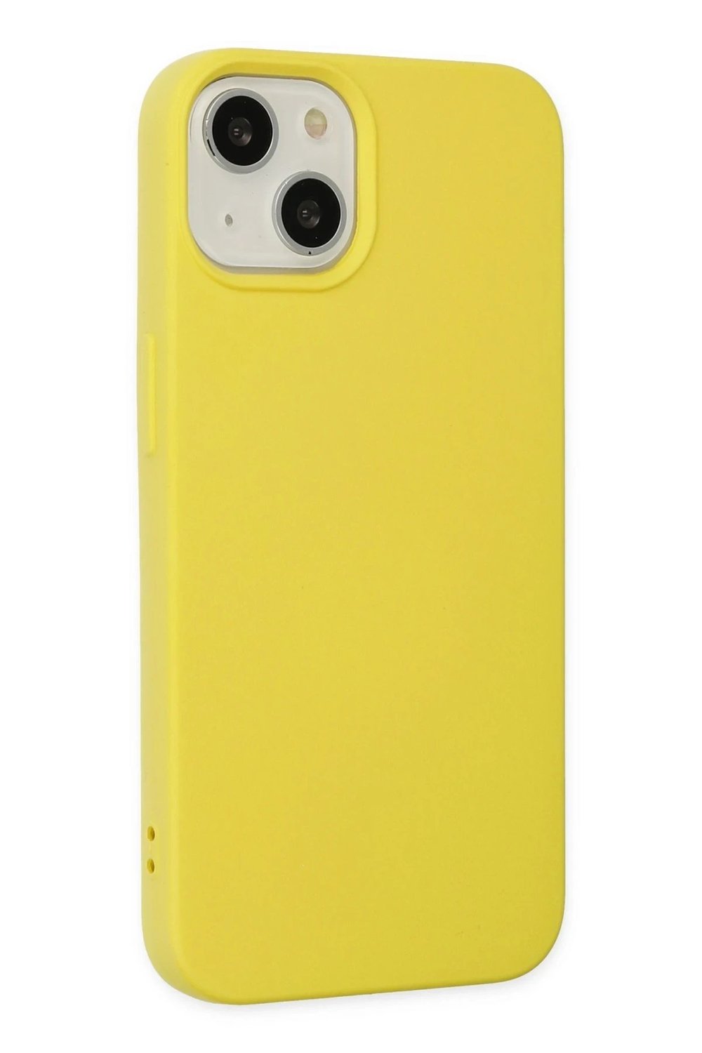 Mey İthalat®  iPhone 14 Plus Kılıf Nano içi Kadife Silikon - Sarı