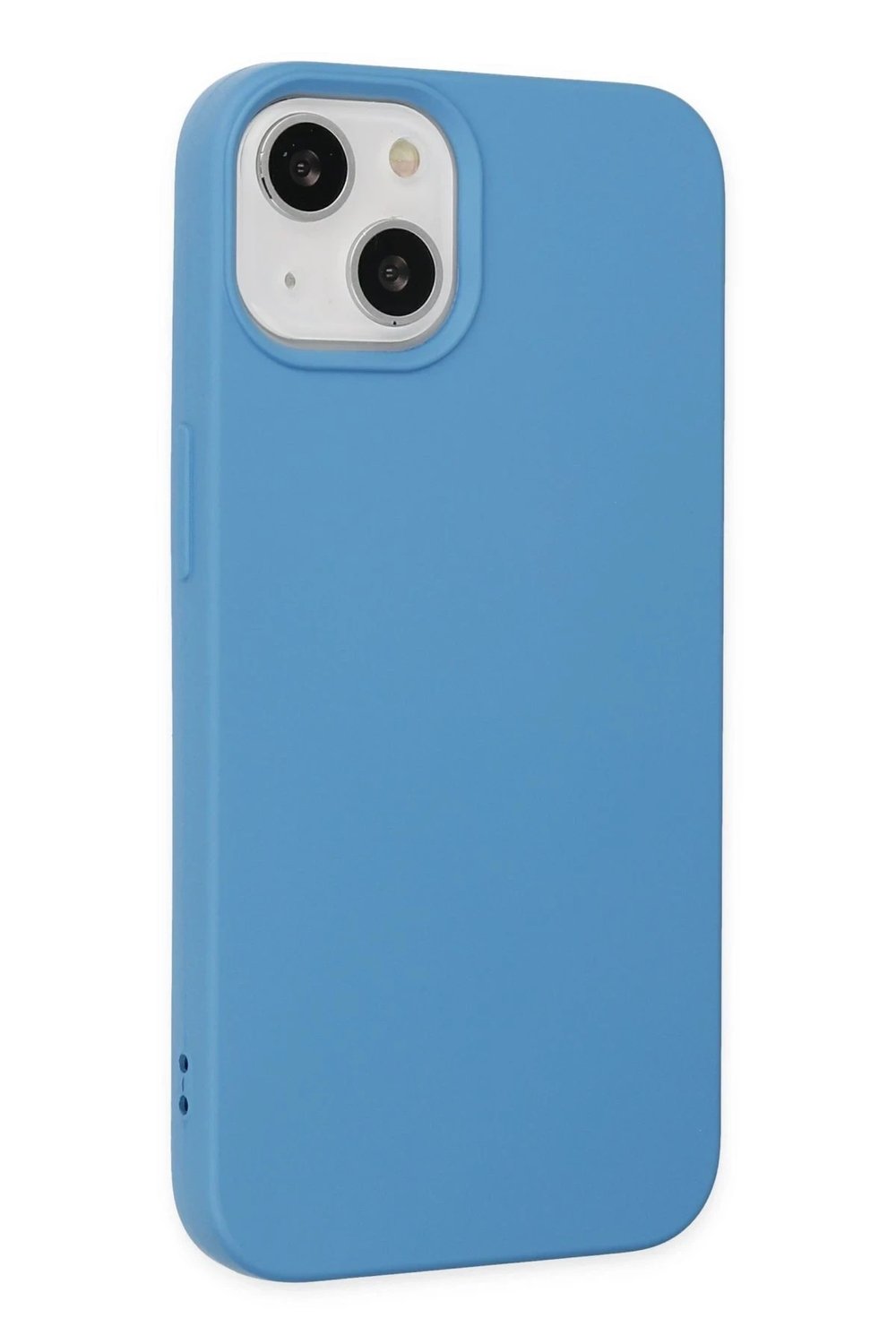 Mey İthalat®  iPhone 14 Plus Kılıf Nano içi Kadife Silikon - Mavi