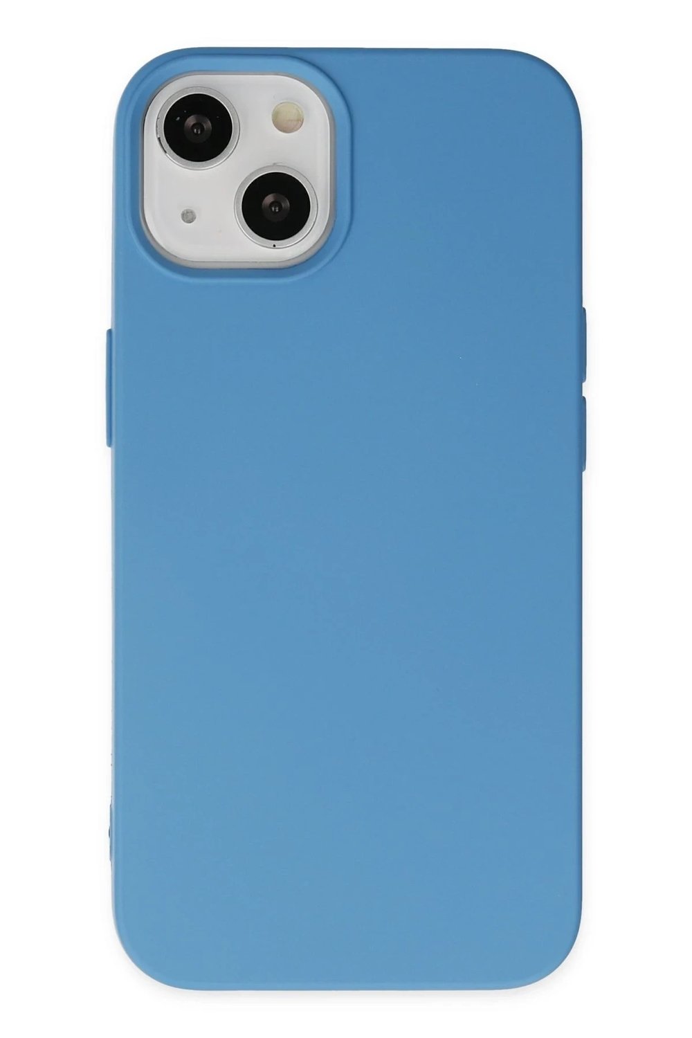 Mey İthalat®  iPhone 14 Plus Kılıf Nano içi Kadife Silikon - Mavi