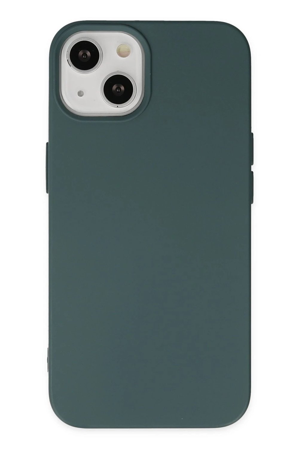 Mey İthalat®  iPhone 14 Plus Kılıf Nano içi Kadife Silikon - Koyu Yeşil
