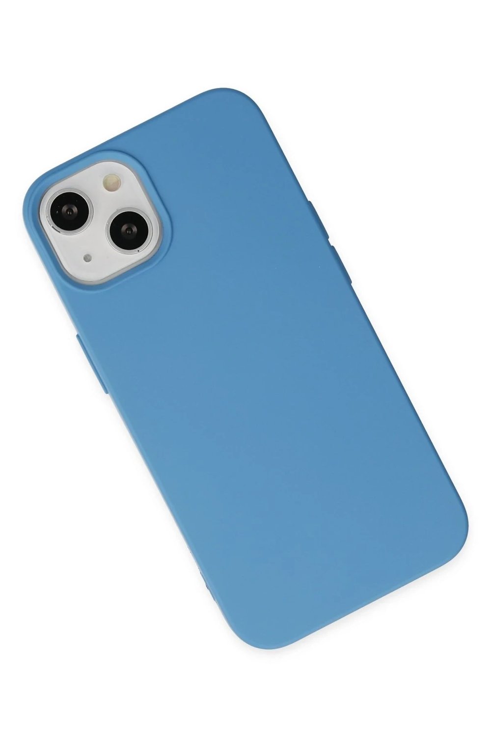 Mey İthalat®  iPhone 14 Plus Kılıf Nano içi Kadife Silikon - Mavi