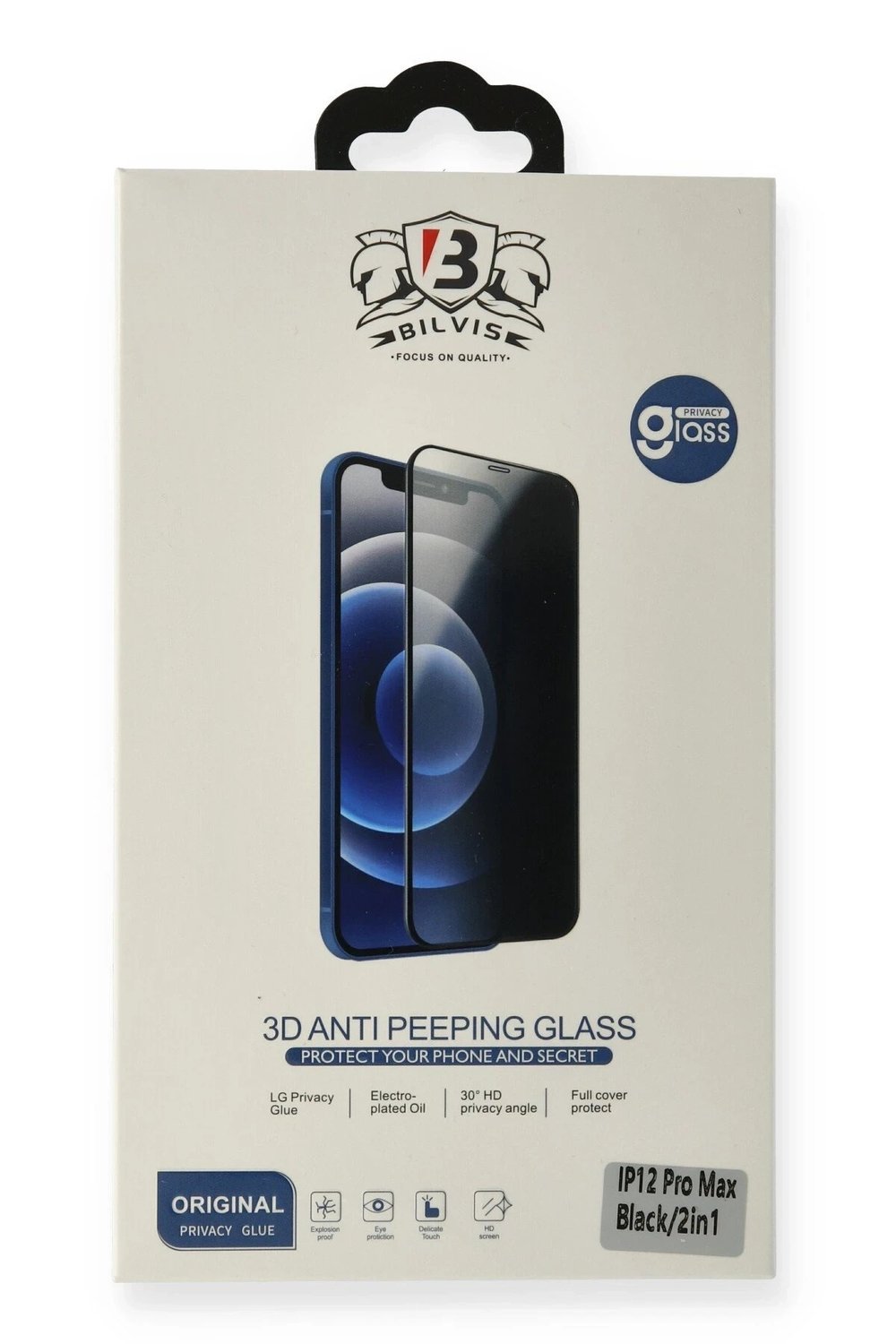 Mey İthalat®  iPhone 14 Pro Bilvis Hayalet Cam Ekran Koruyucu