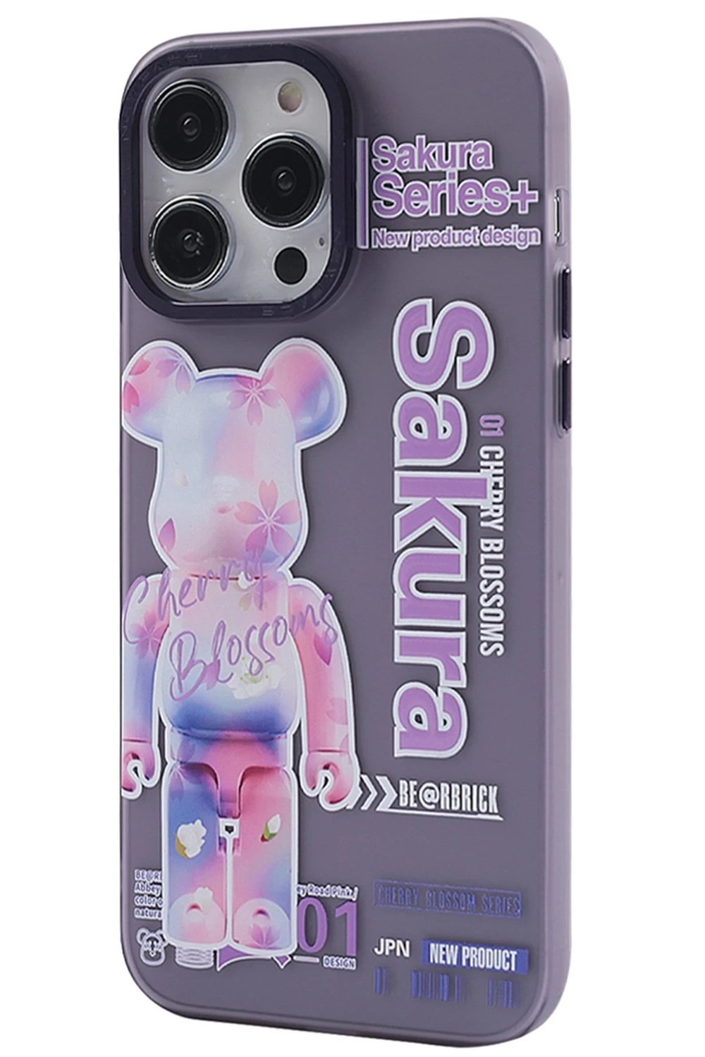 Mey İthalat®  iPhone 14 Pro Kılıf  Desenli Kapak -  Mor - 1