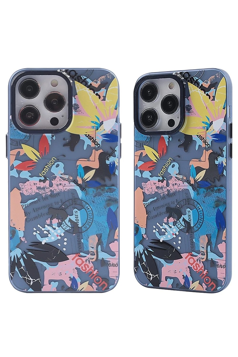 Mey İthalat®  iPhone 14 Pro Kılıf  Desenli Kapak -  Pembe - 1