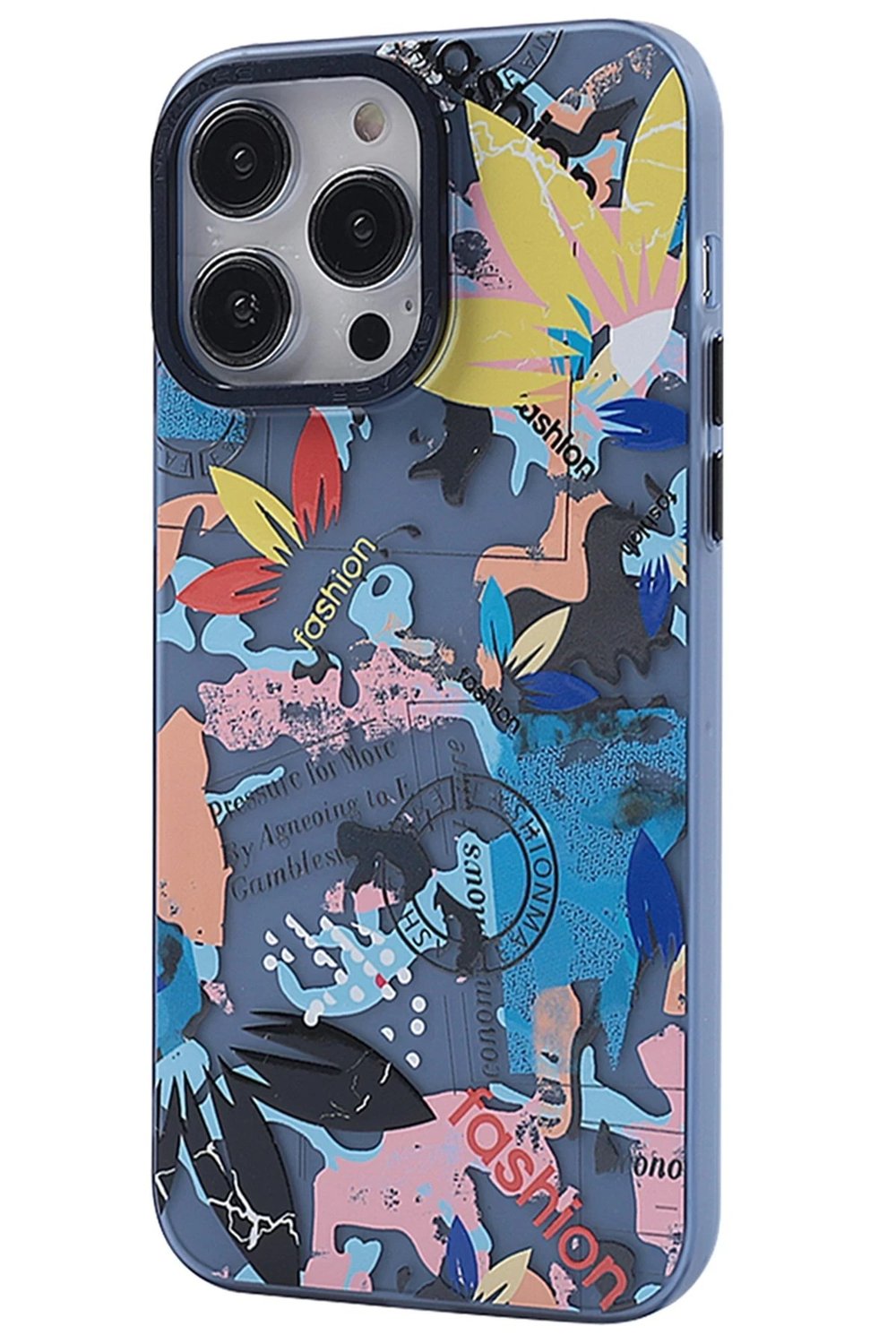 Mey İthalat®  iPhone 14 Pro Kılıf  Desenli Kapak -  Pembe - 1