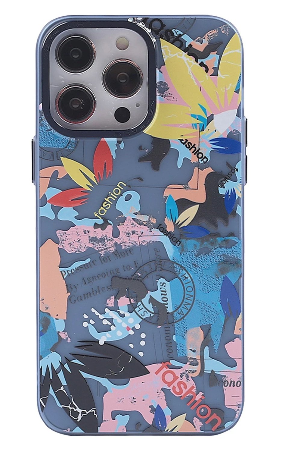 Mey İthalat®  iPhone 14 Pro Kılıf  Desenli Kapak -  Pembe - 1