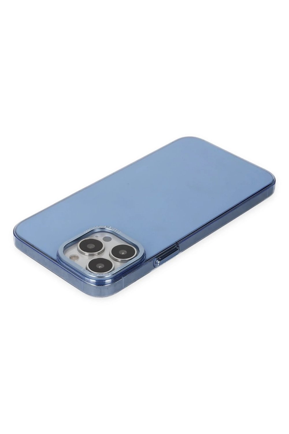 Mey İthalat®  iPhone 14 Pro Kılıf Anka PC Sert Metal Kapak - Mavi