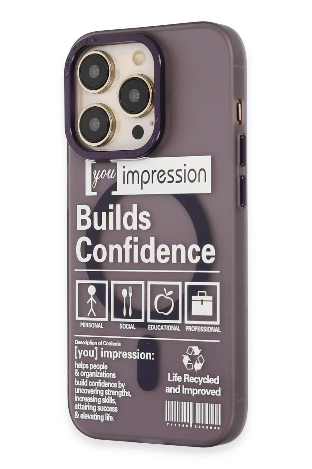Mey İthalat®  iPhone 14 Pro Kılıf Apollo Magneticsafe Desenli Kapak - Apollo Mor - 6