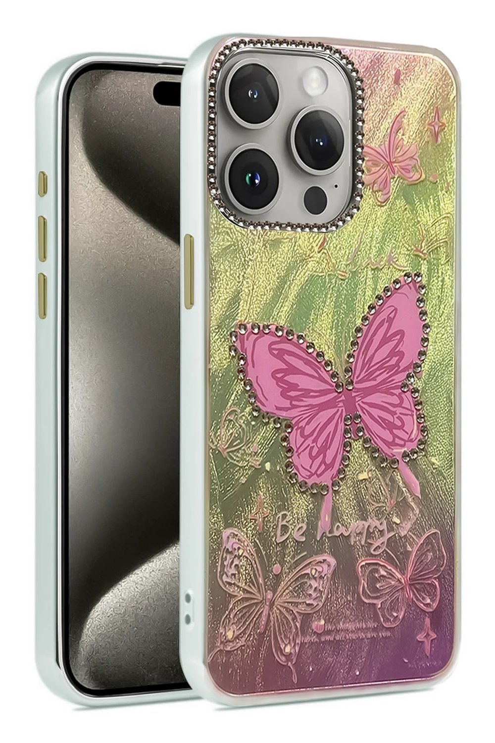 Mey İthalat®  iPhone 14 Pro Kılıf Blade Aynalı Desenli Kapak - Desen 5