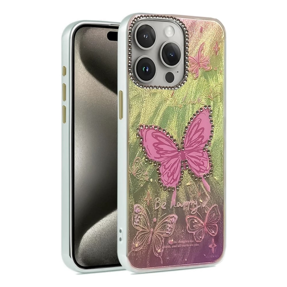 Mey İthalat®  iPhone 14 Pro Kılıf Blade Aynalı Desenli Kapak - Desen 5