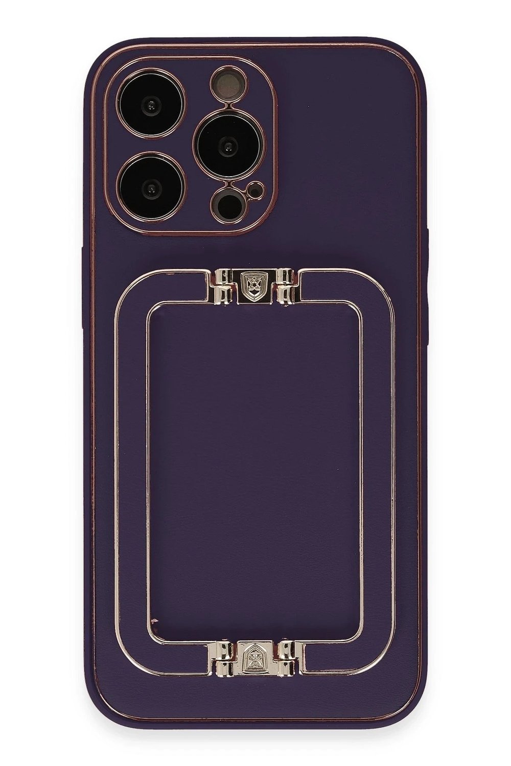Mey İthalat®  iPhone 14 Pro Kılıf Coco Elit Kapak - Derin Mor